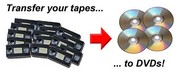 VHS Tapes Copied to DVD