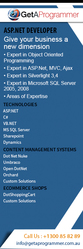 Experienced Panel of Dot Net Programmers for Hire