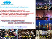 China Region Sales And Data Services