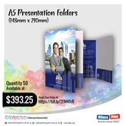 uthara Print Australia - A5 Presentation Folders (148mm x 210mm)