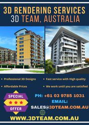 3D Rendering Services – 3D Team,  Australia