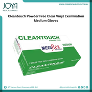Cleantouch Powder Free Clear Vinyl Examination Medium Gloves - Joya Me