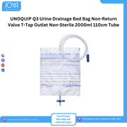 UNOQUIP Q3 Urine Drainage Bed Bag Non-Return Valve T-Tap Outlet